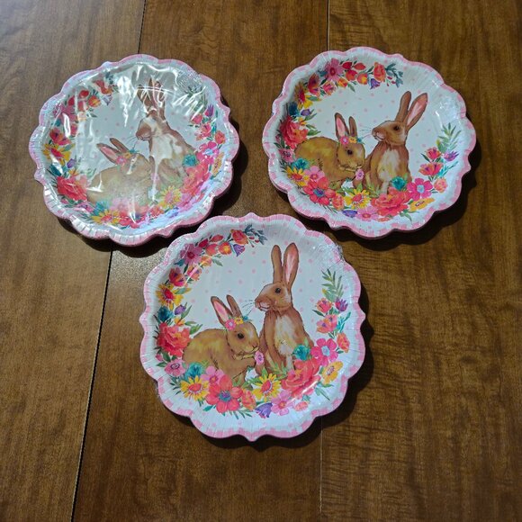 The Pioneer Woman Paper Plates Bunny Spring Easter Lot - Picture 1 of 7